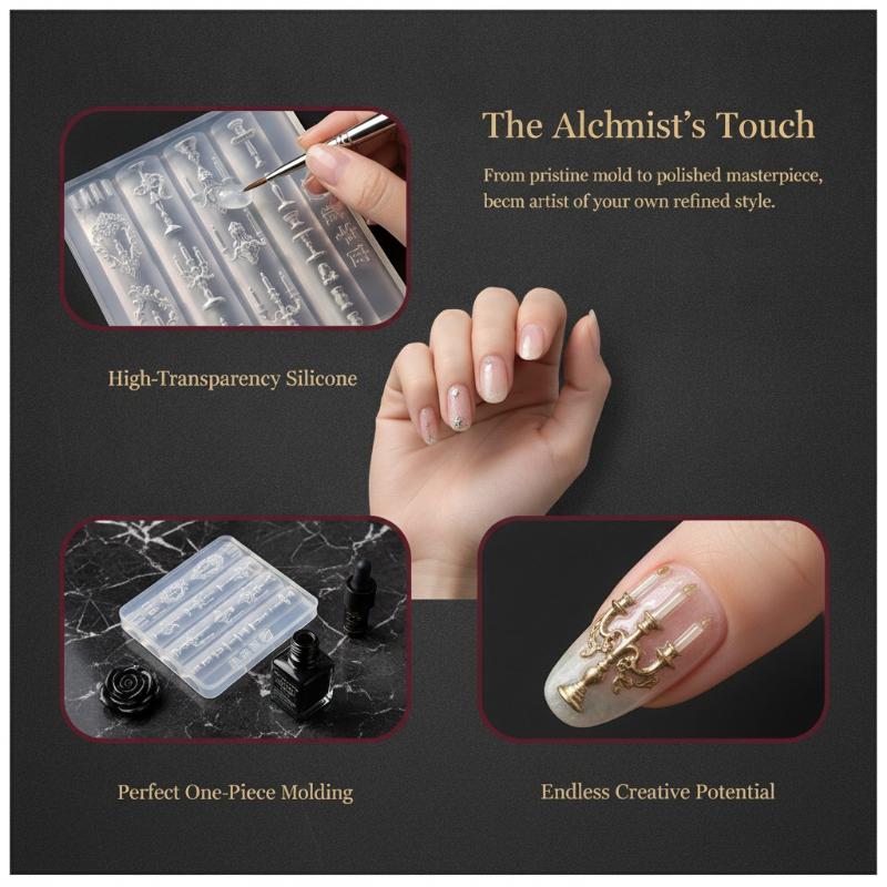 Resin Art Templates Free - Molde de Silicone 3D para Unhas